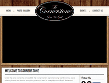 Tablet Screenshot of cornerstonebarandgrill.com